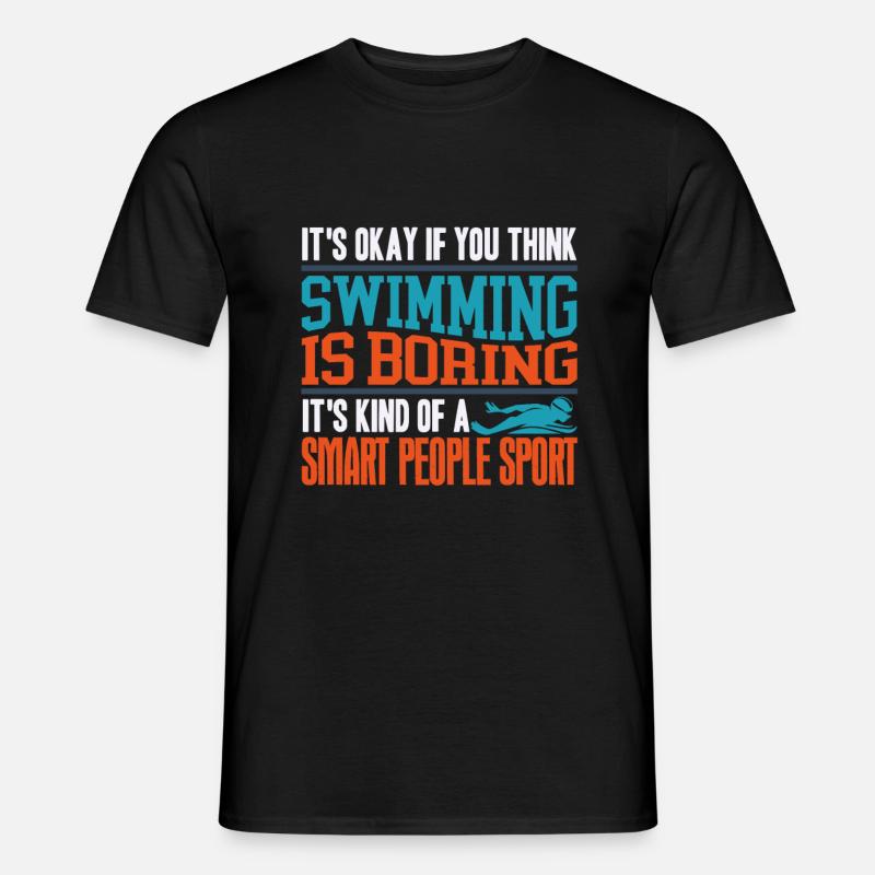 Schwimmen - Männer T-Shirt - Schwarz