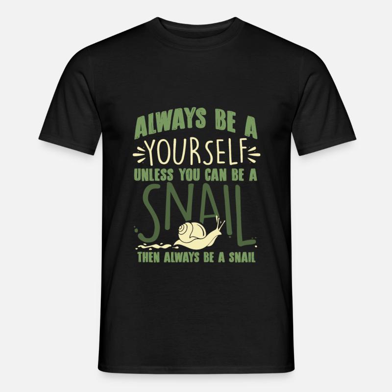 Schnecke - Männer T-Shirt - Schwarz