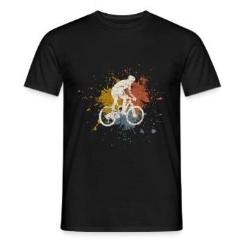 rower górski - T-shirt męski - czarny - Przód - AI Model Male 178 light (178cm)