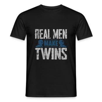 Papa jumeaux - T-shirt homme - noir - Devant - AI Model Male 178 light (178cm)