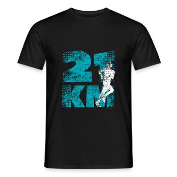 half marathon - Men's T-Shirt - black - Front - AI Model Male 178 light (178cm)