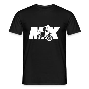 Moto de motocross - T-shirt homme - noir - Devant - AI Model Male 178 light (178cm)