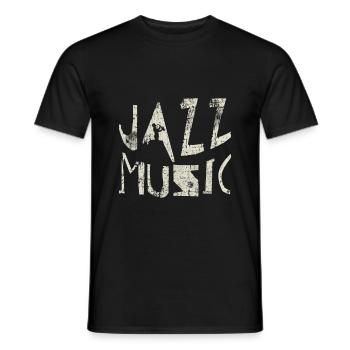 Musique jazz - T-shirt homme - noir - Devant - AI Model Male 178 light (178cm)