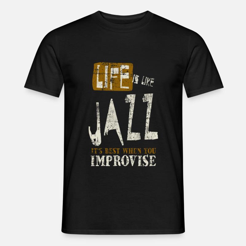 Jazz - Männer T-Shirt - Schwarz