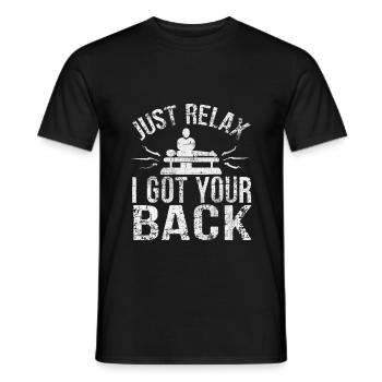 Physiotherapist - Men's T-Shirt - black - Front - AI Model Male 178 light (178cm)