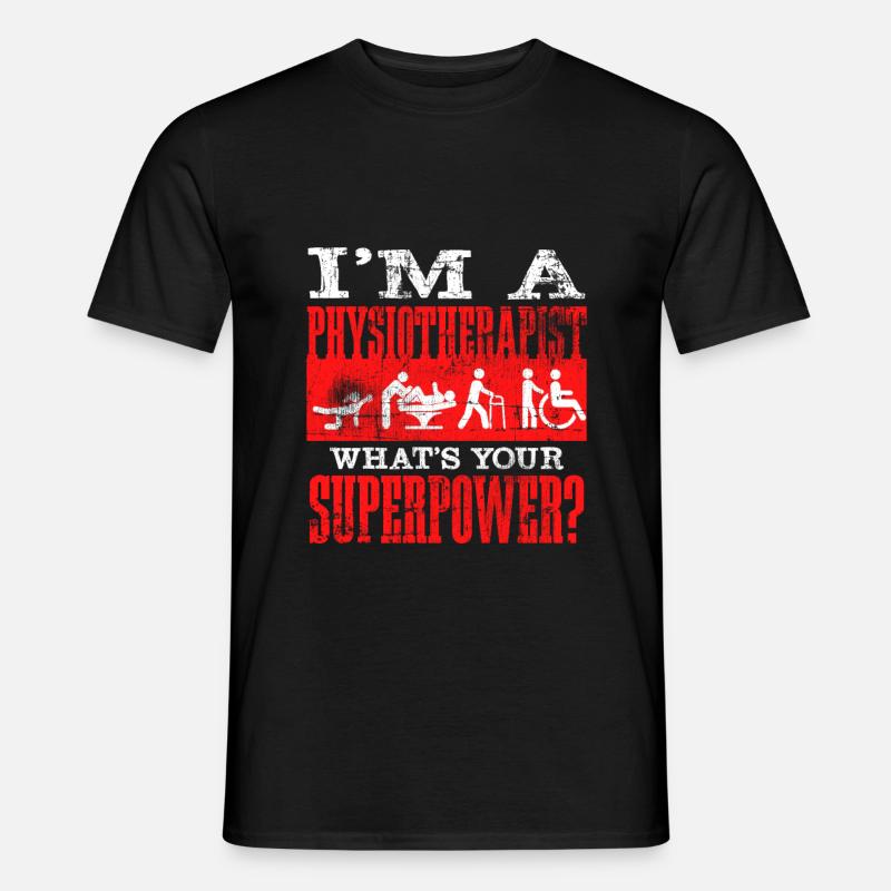 fisioterapista - T-shirt uomo - nero
