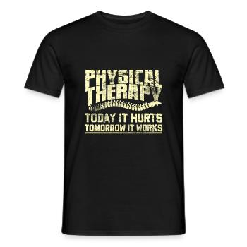 Physiotherapist - Men's T-Shirt - black - Front - AI Model Male 178 light (178cm)