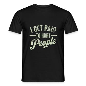 Physiotherapist - Men's T-Shirt - black - Front - AI Model Male 178 light (178cm)