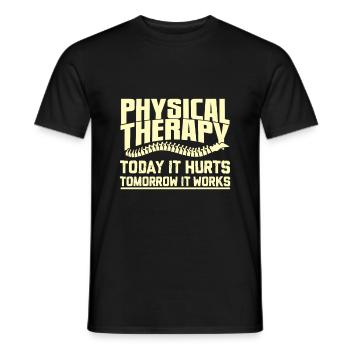 Physiotherapist - Men's T-Shirt - black - Front - AI Model Male 178 light (178cm)