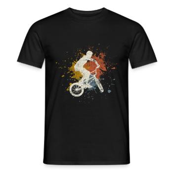 BMX retro - Men's T-Shirt - black - Front - AI Model Male 178 light (178cm)