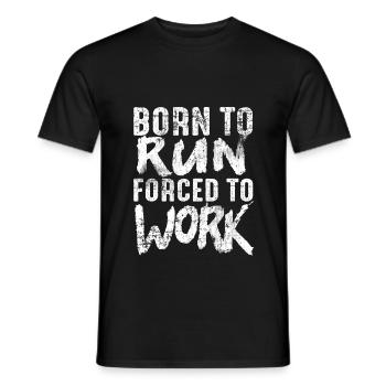 To run - Men's T-Shirt - black - Front - AI Model Male 178 light (178cm)