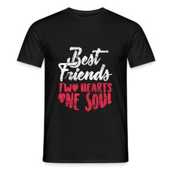 Beste Freunde - Männer T-Shirt - Schwarz - Vorne - AI Model Male 178 light (178cm)