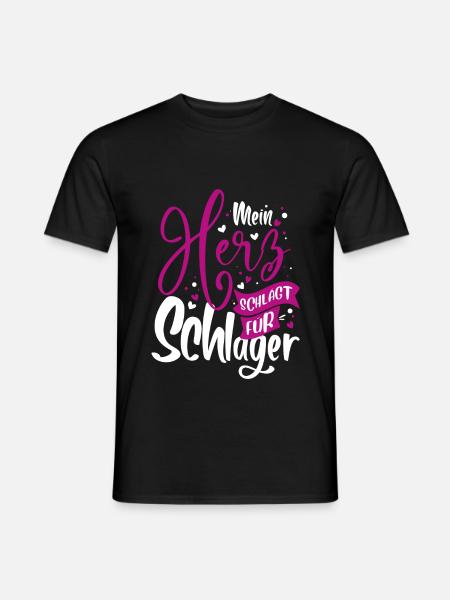 Schlager Schlagermusik - Männer T-Shirt - Schwarz