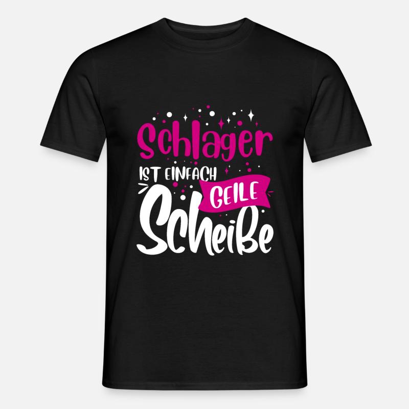 Schlager Konzert - Männer T-Shirt - Schwarz