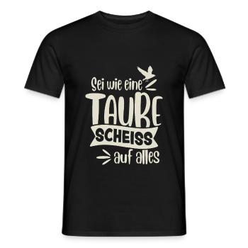 Taube - Männer T-Shirt - Schwarz - Vorne - AI Model Male 178 light (178cm)