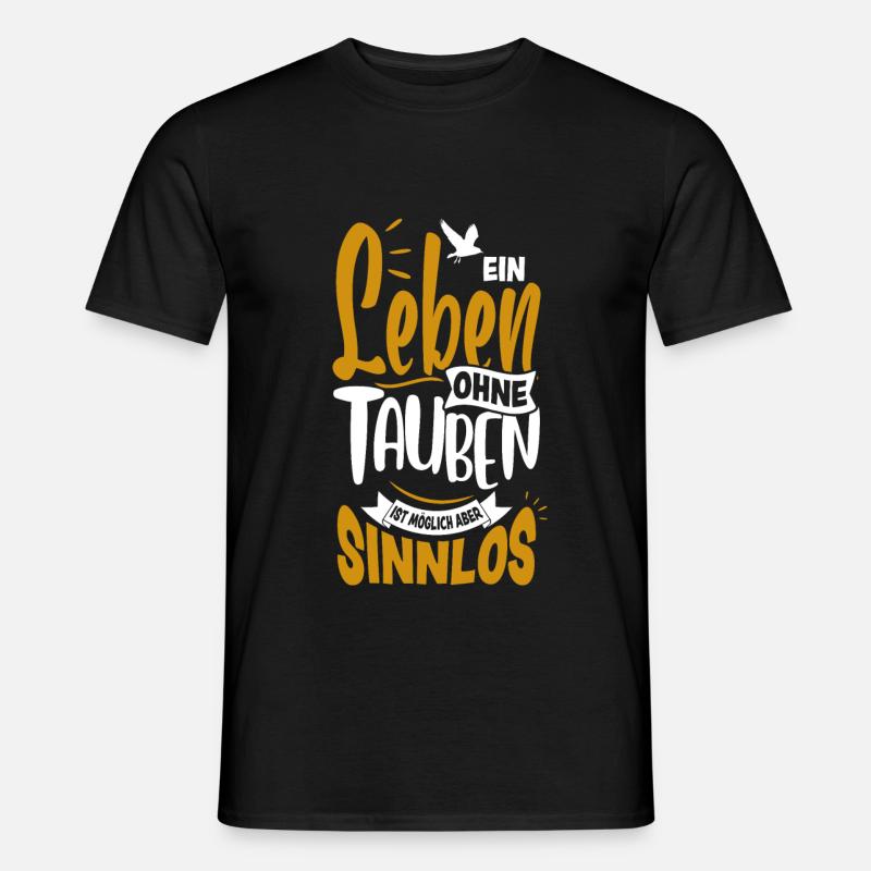 Taube - Männer T-Shirt - Schwarz