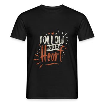 Herz Liebe - Männer T-Shirt - Schwarz - Vorne - AI Model Male 178 light (178cm)