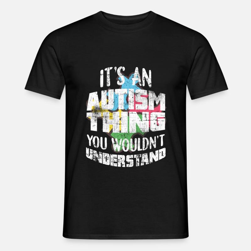Autismus - Männer T-Shirt - Schwarz
