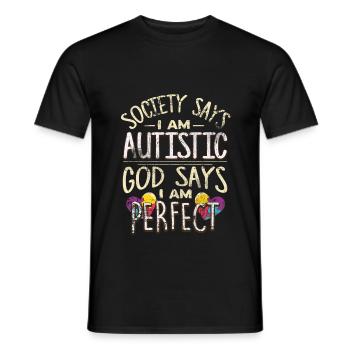 autistic - Men's T-Shirt - black - Front - AI Model Male 178 light (178cm)