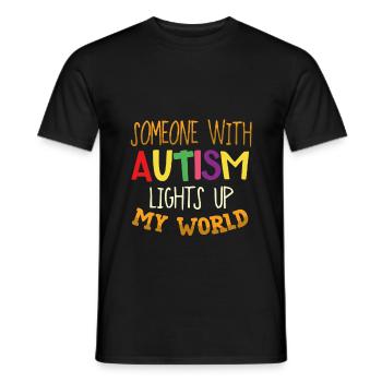 Autism Autistic - Men's T-Shirt - black - Front - AI Model Male 178 light (178cm)