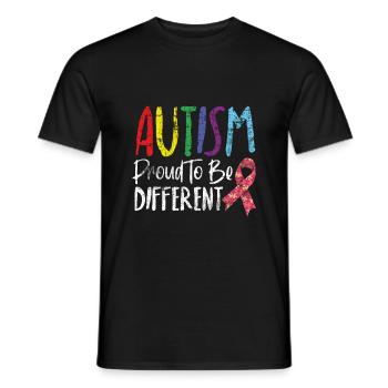 autism - Men's T-Shirt - black - Front - AI Model Male 178 light (178cm)