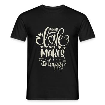 Chère citation - T-shirt homme - noir - Devant - AI Model Male 178 light (178cm)
