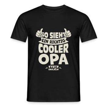 Cooler Opa - Männer T-Shirt - Schwarz - Vorne - AI Model Male 178 light (178cm)