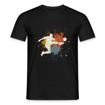 Football rétro - T-shirt homme - noir - Devant - AI Model Male 178 light (178cm)