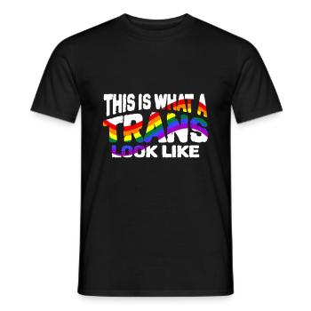Transgender - Men's T-Shirt - black - Front - AI Model Male 178 light (178cm)