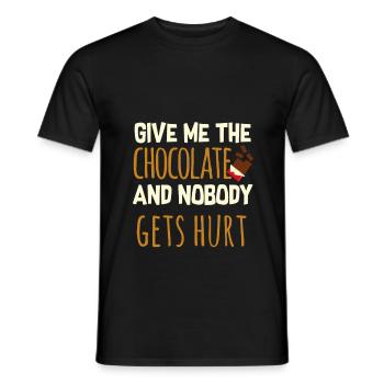 chocolate - Men's T-Shirt - black - Front - AI Model Male 178 light (178cm)