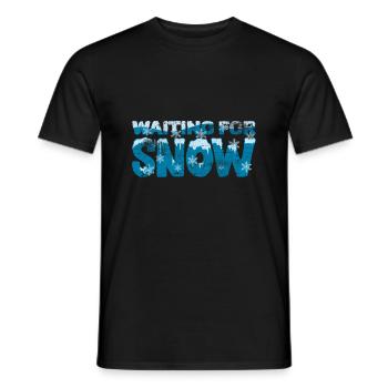 Snow winter sports - Men's T-Shirt - black - Front - AI Model Male 178 light (178cm)