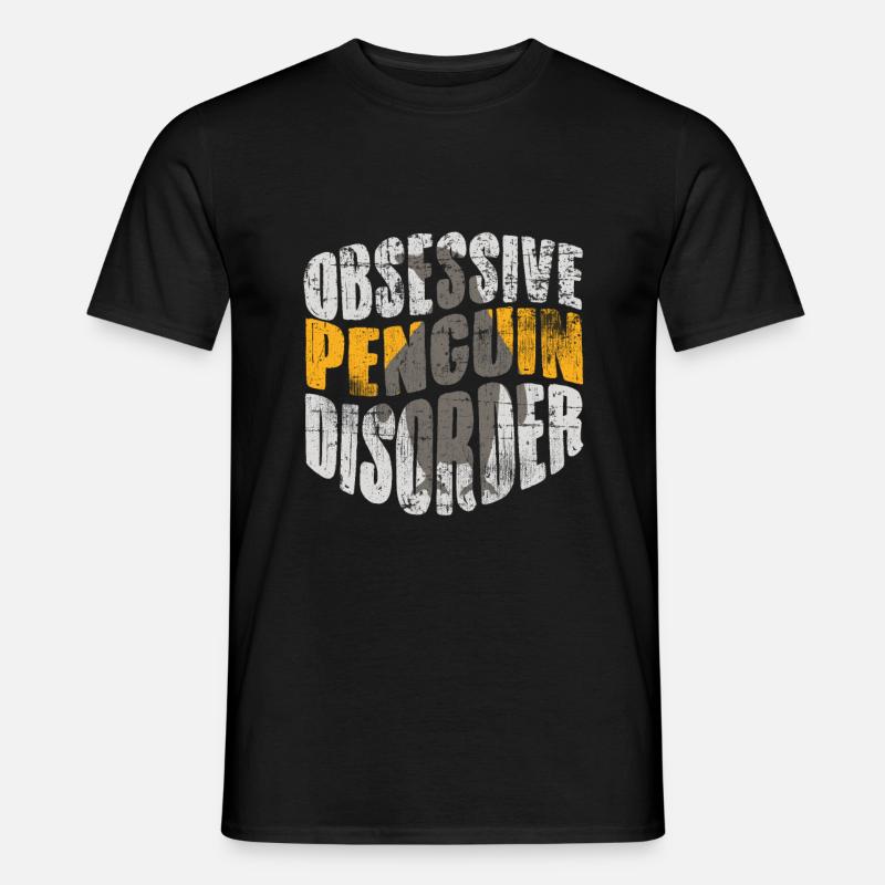 Pinguin - Männer T-Shirt - Schwarz