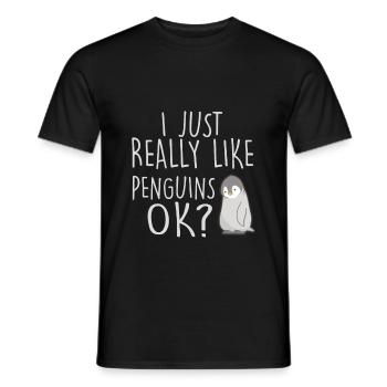 Pinguin - Männer T-Shirt - Schwarz - Vorne - AI Model Male 178 light (178cm)