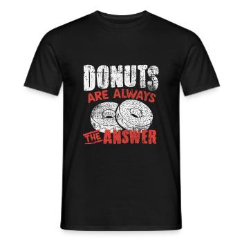 donut - Men's T-Shirt - black - Front - AI Model Male 178 light (178cm)