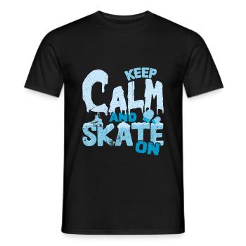 Skating skates - Men's T-Shirt - black - Front - AI Model Male 178 light (178cm)
