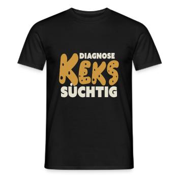Biscuit addictif - T-shirt homme - noir - Devant - AI Model Male 178 light (178cm)