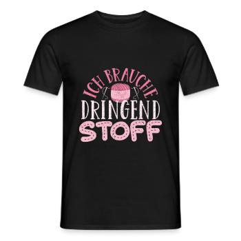Nähen - Männer T-Shirt - Schwarz - Vorne - AI Model Male 178 light (178cm)