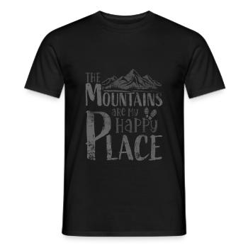 Wandern Berge - Männer T-Shirt - Schwarz - Vorne - AI Model Male 178 light (178cm)