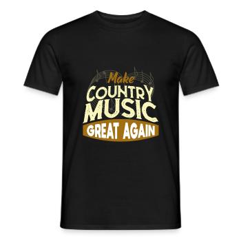 Country Musik - Männer T-Shirt - Schwarz - Vorne - AI Model Male 178 light (178cm)