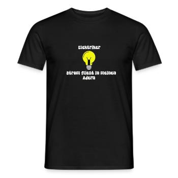 Elektriker - Männer T-Shirt - Schwarz - Vorne - AI Model Male 178 light (178cm)