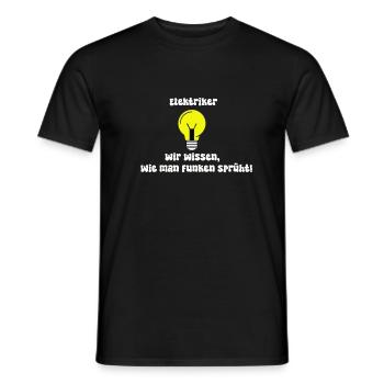 lustiger Elektrikerspruch - Männer T-Shirt - Schwarz - Vorne - AI Model Male 178 light (178cm)