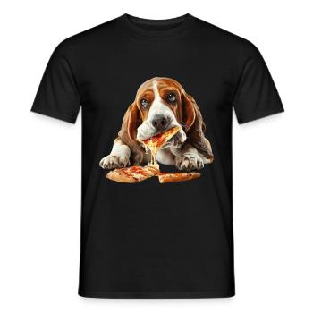 Basset - Männer T-Shirt - Schwarz - Vorne - AI Model Male 178 light (178cm)