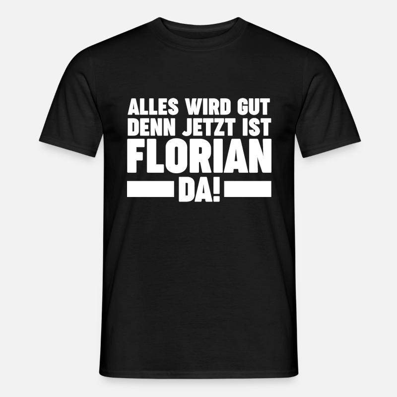 Florian - Männer T-Shirt - Schwarz