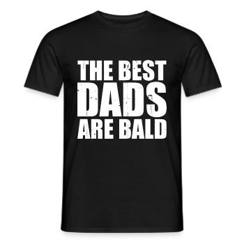 Die besten Väter sind kahl - Männer T-Shirt - Schwarz - Vorne - AI Model Male 178 light (178cm)
