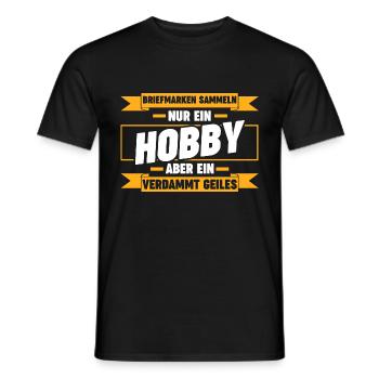 Philatelie Briefmarkensammlung Briefmarkensammler - Männer T-Shirt - Schwarz - Vorne - AI Model Male 178 light (178cm)