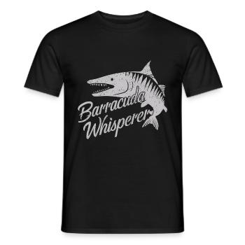 Cadeau pour l’amateur de poissons Barracuda - T-shirt homme - noir - Devant - AI Model Male 178 light (178cm)