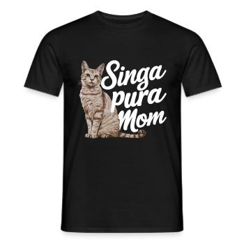 Katze Singapura Geschenk - Männer T-Shirt - Schwarz - Vorne - AI Model Male 178 light (178cm)