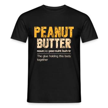 Erdnussbutter - Männer T-Shirt - Schwarz - Vorne - AI Model Male 178 light (178cm)