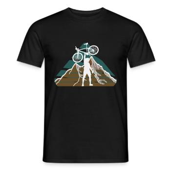 Vélo Vélo VTT VTT Vélo Sport Motif - T-shirt homme - noir - Devant - AI Model Male 178 light (178cm)
