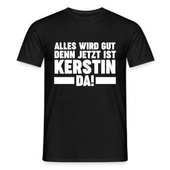 Kerstin - Männer T-Shirt - Schwarz - Vorne - AI Model Male 178 light (178cm)